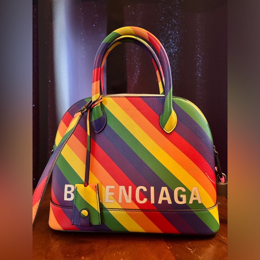 Balenciaga 
Small rainbow ville handbag